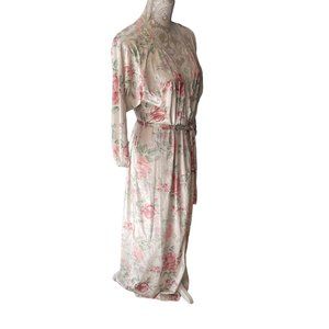 Vintage Lorraine women's satin bath robe size small.